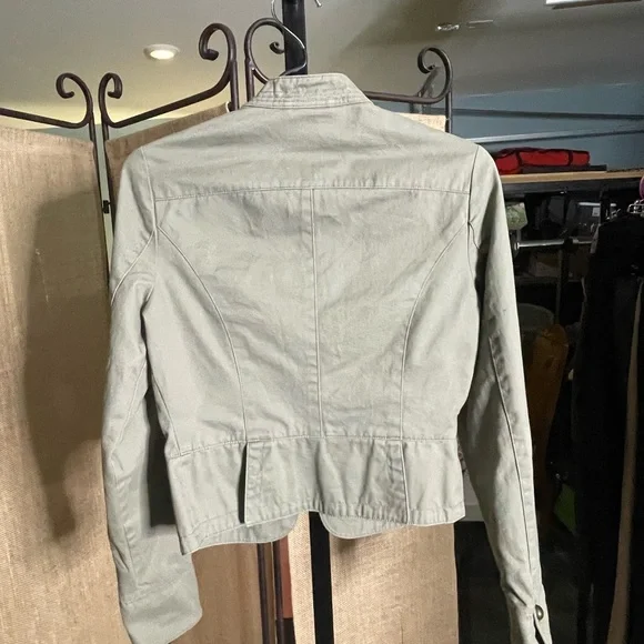 LC Lauren Conrad Gray Utility Jacket with Structured Silhouette - Picture 6 of 8